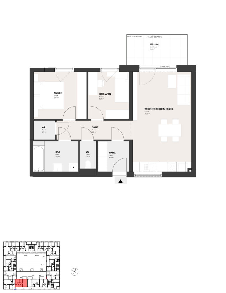 Wohnungsplan Typ: 10