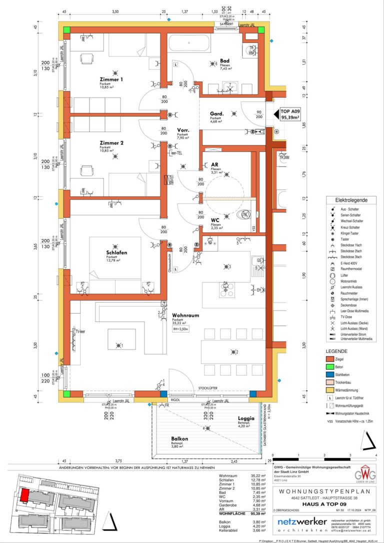 Wohnungsplan Typ: A