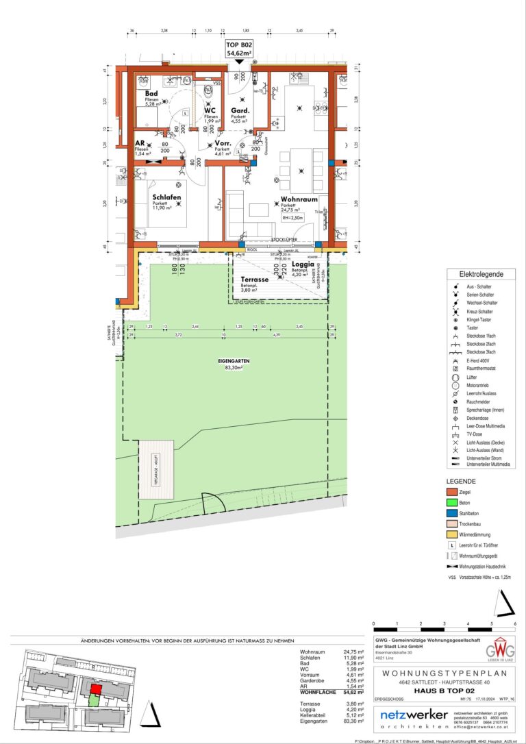Wohnungsplan Typ: B