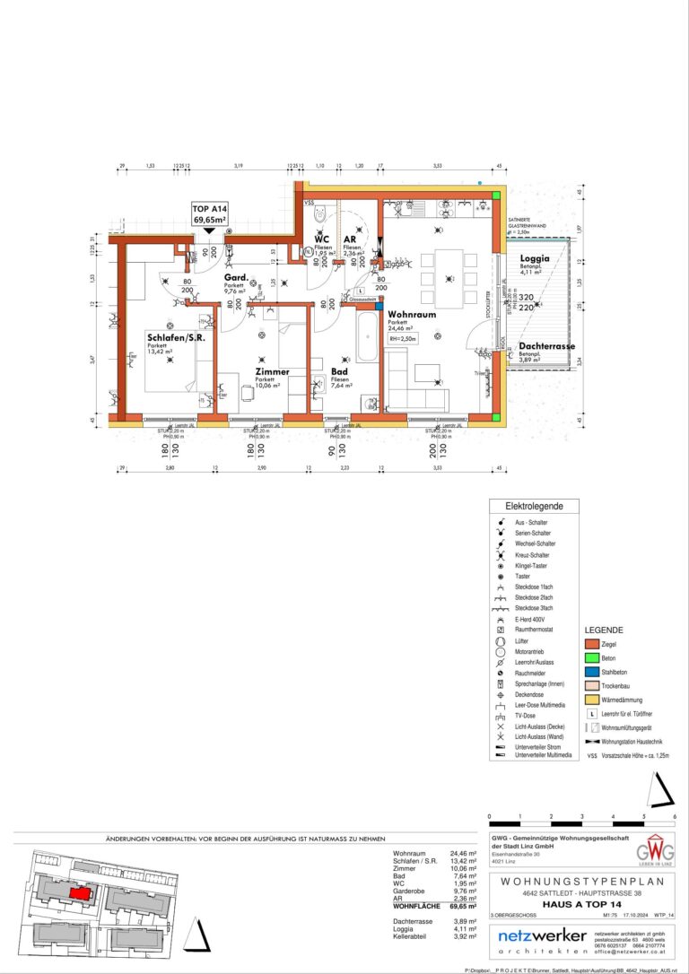Wohnungsplan Typ: F