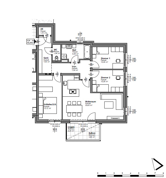 Wohnungsplan Typ: C