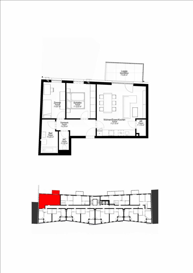 Wohnungsplan Typ: D