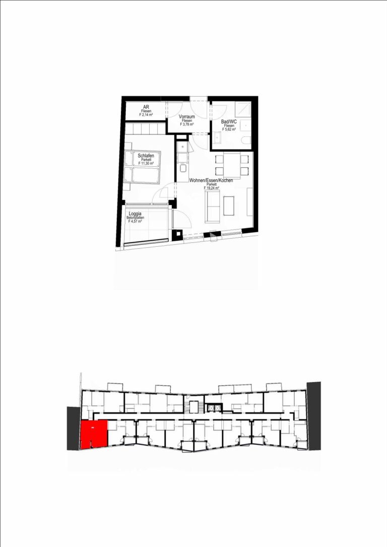 Wohnungsplan Typ: E