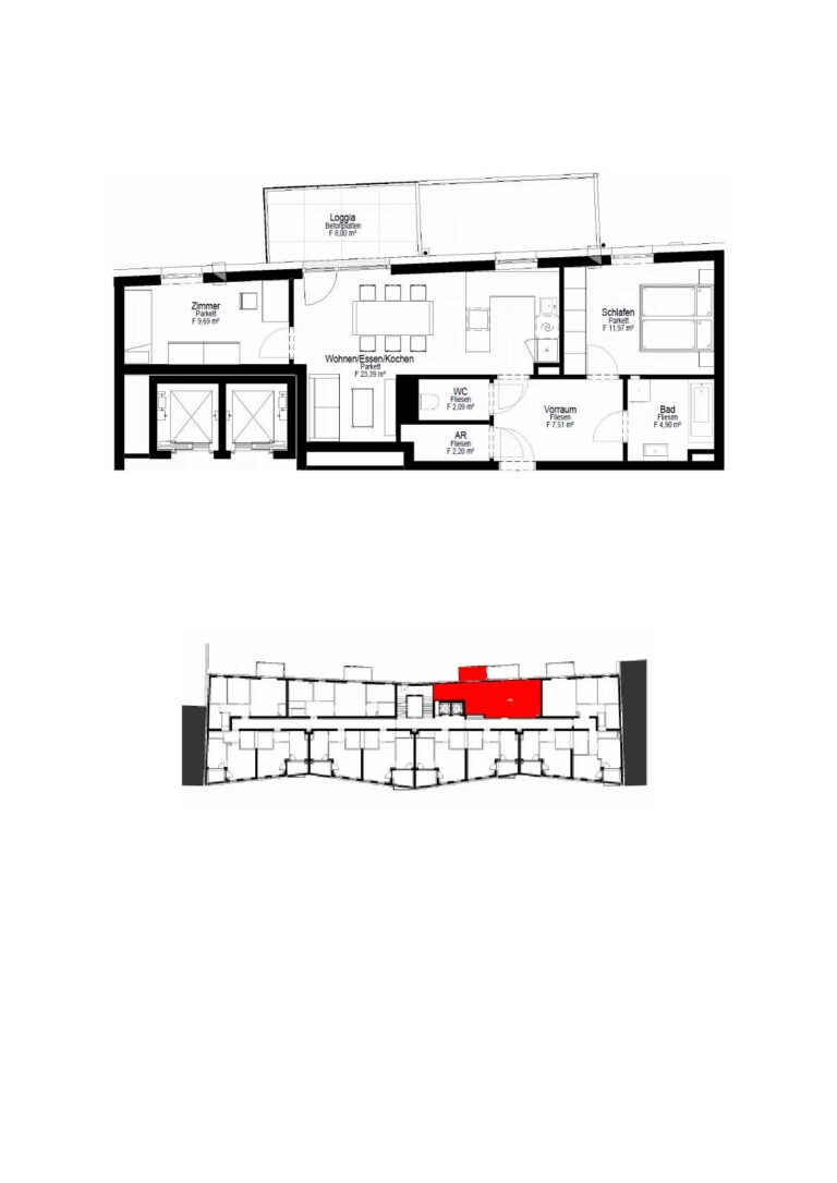 Wohnungsplan Typ: I