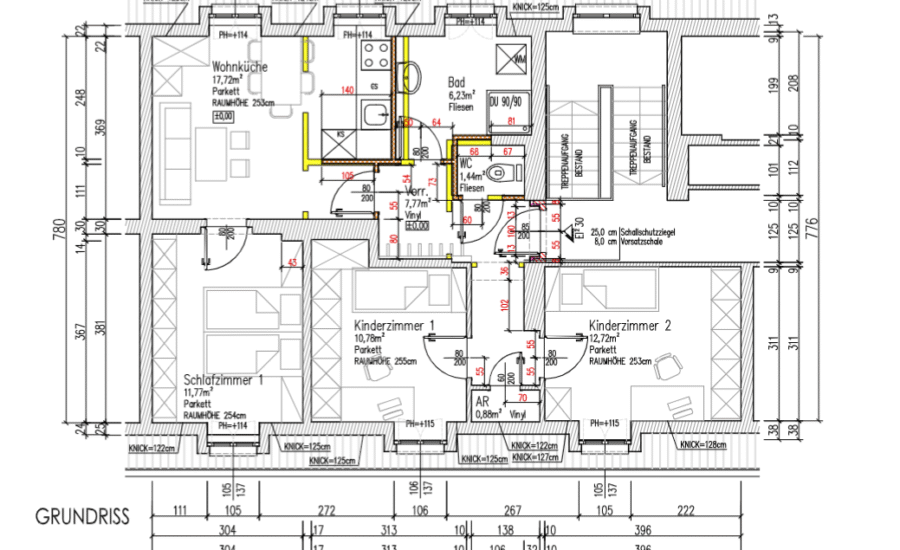 Generalsanierte 3-Raum-Wohnung mit großer Küche im 3. Stock **kein Lift** in ruhiger Lage - Clipboard Image