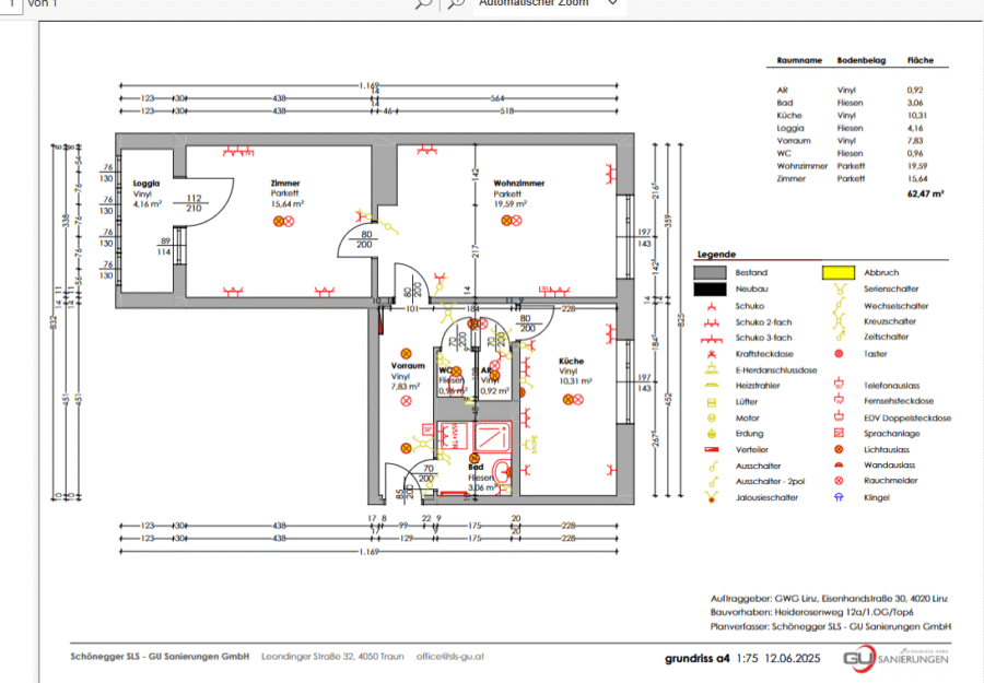 Generalsanierte 2-Raum-Wohnung mit Loggia im 1. Stock **kein Lift** - Clipboard Image