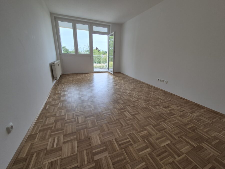 Entzückende 2-Raum-Wohnung im 2. Stock mit großer Loggia und Tiefgaragenabstellplatz - 20250923_Wohnzimmer