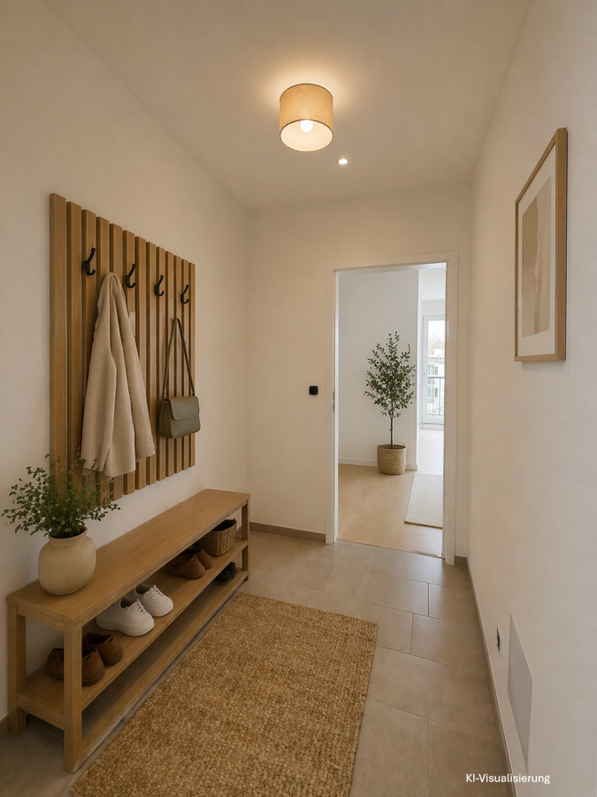 Exklusive 2-Raum-Wohnung in Ebelsberg – Erstbezug! Loggia/Balkon & Tiefgaragenplatz - Vorraum