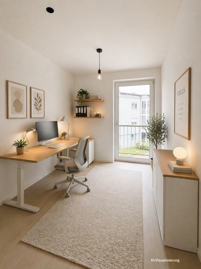 Moderne 4-Raum-Mietkaufwohnung in Ebelsberg – Erstbezug September 2026 mit Loggia/Balkon & Tiefgaragenplatz - Büro