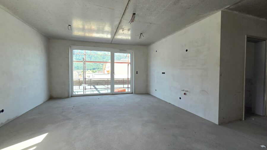 Über den Dächern von Micheldorf: moderne 2-Zimmer-Wohnung mit Dachterrasse - Wohnraum 1