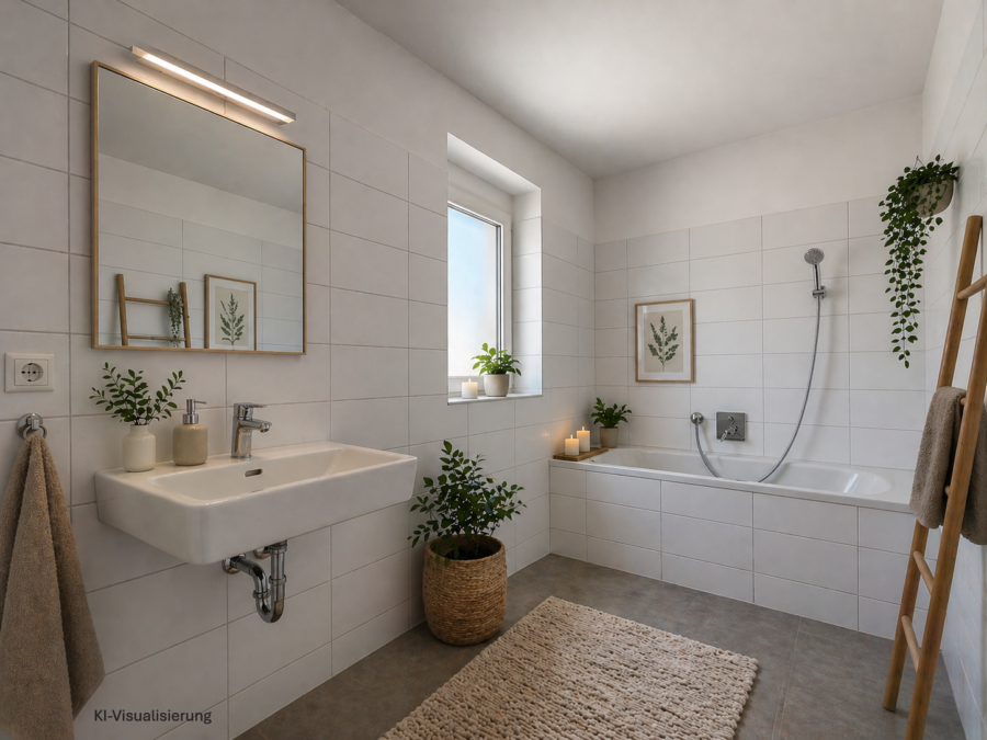 Erstbezug Juli 2026: Moderne 4-Zimmer-Mietkaufwohnung in Engerwitzdorf | Neubau mit Balkon & 2 Stellplätzen | Achtung: nur noch wenige verfügbar! - Badezimmer