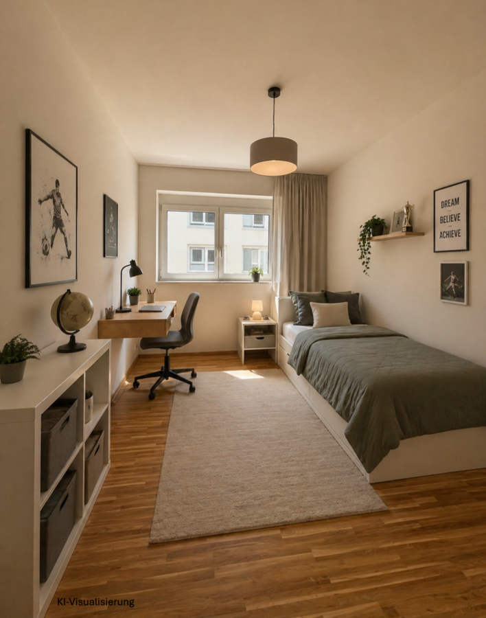 Erstbezug Juli 2026: Moderne 4-Zimmer-Mietkaufwohnung in Engerwitzdorf | Neubau mit Balkon & 2 Stellplätzen | Achtung: nur noch wenige verfügbar! - Kinderzimmmer