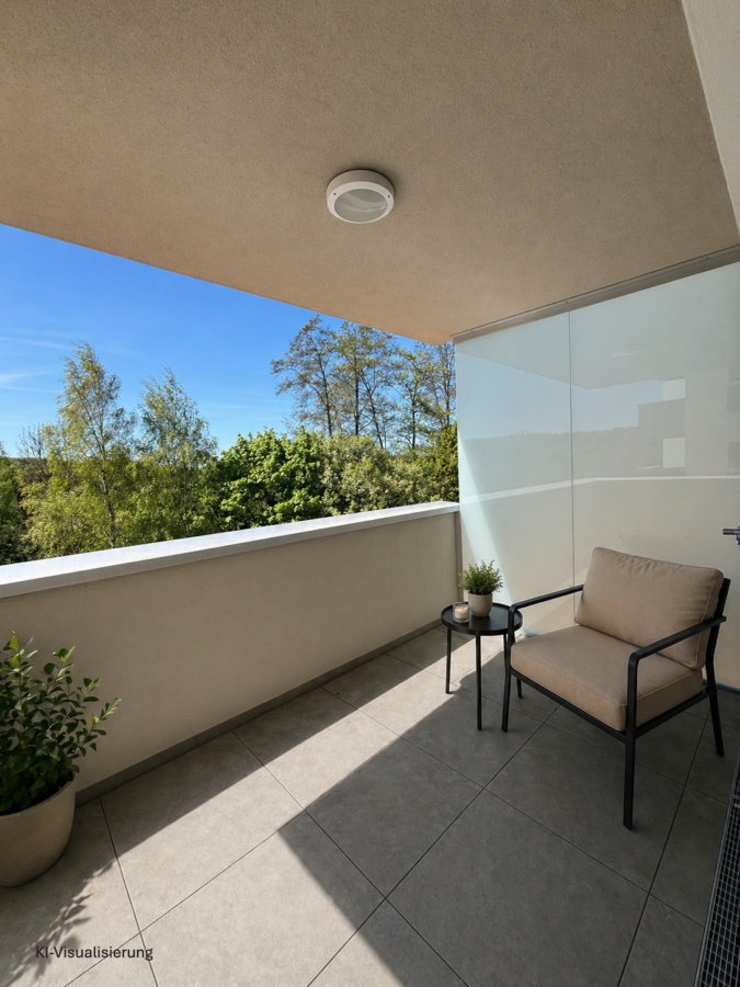 Erstbezug Juli 2026: Moderne 4-Zimmer-Mietkaufwohnung in Engerwitzdorf | Neubau mit Balkon & 2 Stellplätzen | Achtung: nur noch wenige verfügbar! - Loggia