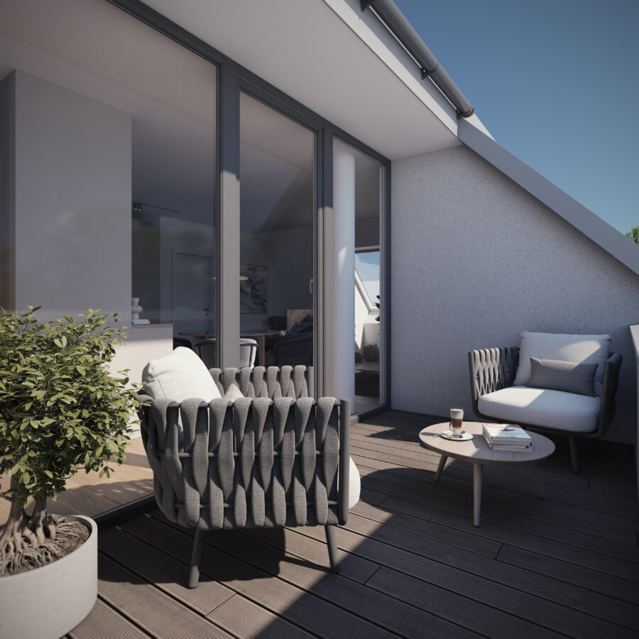 Ganz oben zuhause - ruhiges Wohnen im Neubau in Grünruhelage - Top 7 - GWG_Am_alten_Feldweg_Loggia