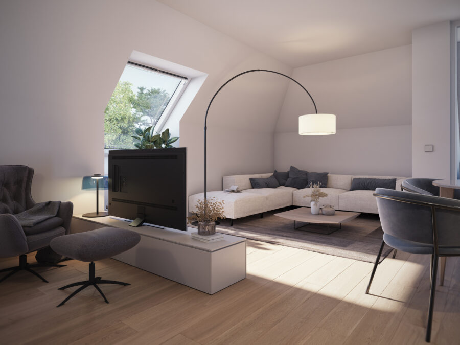 Ganz oben zuhause - ruhiges Wohnen im Neubau in Grünruhelage - Top 7 - GWG_Am_alten_Feldweg_Wohnzimmer