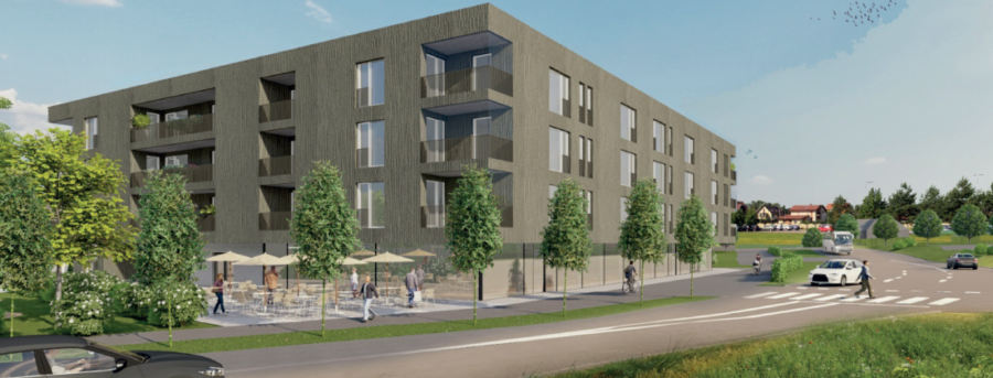 Ebenerdiges Neubau-Geschäftslokal in Linz-Ebelsberg – ideal für Büro, Praxis, Dienstleistung oder Handel - Haus straßenseitig